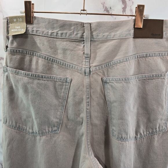 Madewell Jeans Womens 30 Pink High Rise Straight Mom Overdyed Lilac - Picture 7 of 14